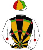 The British Horseracing Authority Sale of Racing Colours: BLACK, YELLOW, GREEN & RED dartboard,