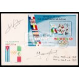 Mexico 1968 Olympic Games postal cover double-signed by Tommie Smith & John Carlos the