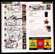 A collection of five signed Champion Hurdle racecards,