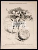 A group of 13 assorted Punch cartoons featuring polo, mostly loose, a few mounted,