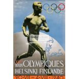 Rare French language version of the official poster for the [cancelled] Helsinki 1940 Olympic Games,