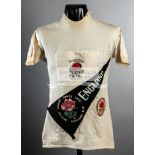 An England cyclist's competitor's vest for the 1950 British Empire Games in Auckland, New Zealand,