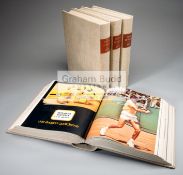 A collection of 46 bound volumes of "Tennis De France" magazine, French language, from issue No.