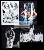 A group of four signed Tottenham Hotspur photographs, a 12 by 16in.