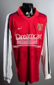 Arsenal 2001-02 replica home jersey signed by 'double-winners',