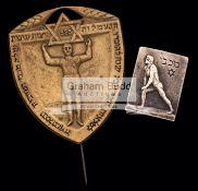 Two Jewish sports pinbacks,