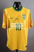 Neymar signed replica Brazil jersey,
