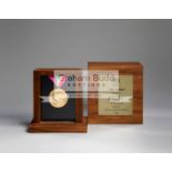 Los Angeles 1984 Olympic Games “sample” gold winner's prize medal, gold-plated,