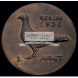 Berlin 1936 Olympic Games Opening Ceremony participation medal, cast bronze by Otto Placzek,