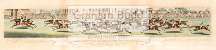 After Clifton Thomson of Nottingham (1775-1828) PANORAMIC VIEW OF BRITISH HORSE RACING: THE RACE