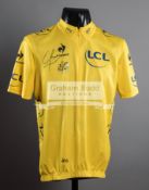 Chris Froome signed replica Tour de France yellow jersey,