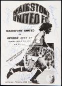 Three autographed football programmes,