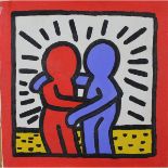 Haring, Keith 1958-1990 American (Style of), Untitled. 12 x 12 ins., (30.5 x 30.5 cms.