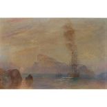 Brierly, Sir Oswald William 1817-1874 British, Sailing at Moonrise. 12 x 18 ins., (30.5 x 46 cms.