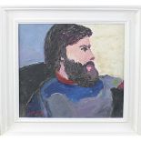 Yates, Fred 1922-2008 British AR, Bearded Man. 11 x 12 ins., (28 x 30.5 cms.), Oil on Board.