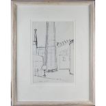 Lowndes, Alan Bailey 1921-1978 British, Factory and Chimney. 14.5 x 9 ins., (37 x 23 cms.