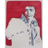 Oxtoby, David b.1938 British AR, The King, Elvis Presley. 27 x 21.5 ins., (68.5 x 54.5 cms.