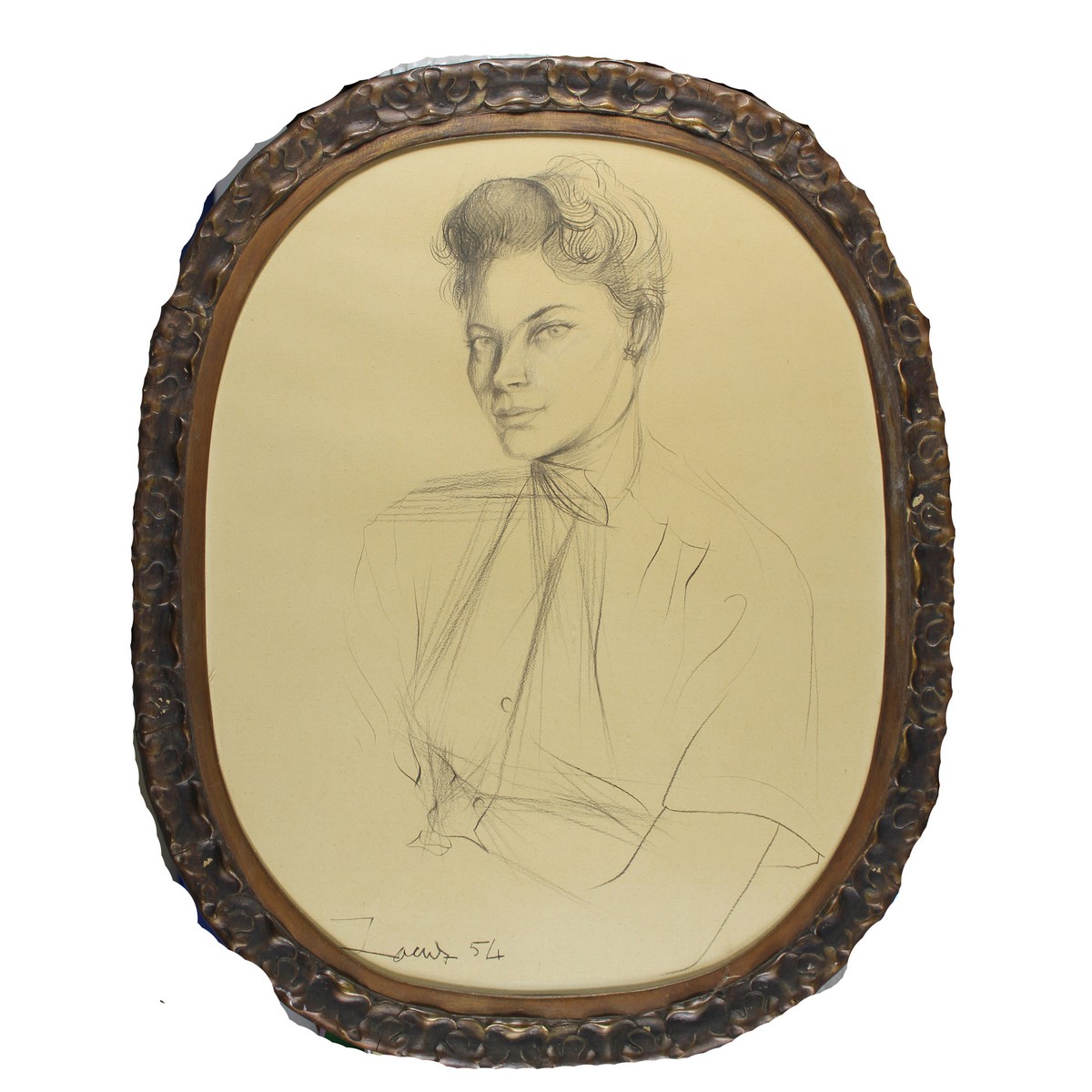 Jacus, Jean Theobald b1924 French AR, Portrait of a Lady. 27 x 21 ins., (68.25 x 53.25 cms.