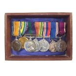 A group of seven WW1 / WW2 RAF military medals presented to Private F H Pearson.