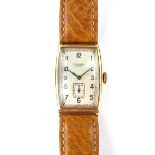 JW Benson 9 ct yellow gold watch. Manual wind movement.