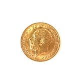 Gold half sovereign. 1912 King George V.