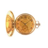 Longines 4 Grands Prix 14 ct rose gold full hunter pocket watch. Year 1908.