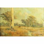 Morland, Hal act 1911-1918 Australian, Landscape, Victoria. 15.25 x 23 ins., (39.5 x 58.5 cms.