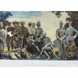 Of World War I and II interest, Group of three prints, Artists' Rifles Uniforms 1859 to 1918,