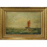 Knell, Adolphus 1805-1875 British, Seascape. 6 x 9 ins., (15 x 23 cms.), Oil on Board, Signed.