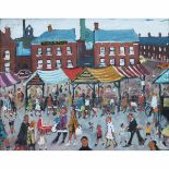 Stafford, Simeon b1956 British AR, Northern Market. 16 x 20 ins., (41 x 51 cms.