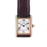Cartier Must de Cartier gold plated lady's watch. Reference 2415. Quartz movement.