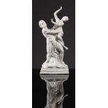 Luigi Fabris (Bassano del Grappa 1883 - 1952), "Ratto di Proserpina", white porcelain figurine.