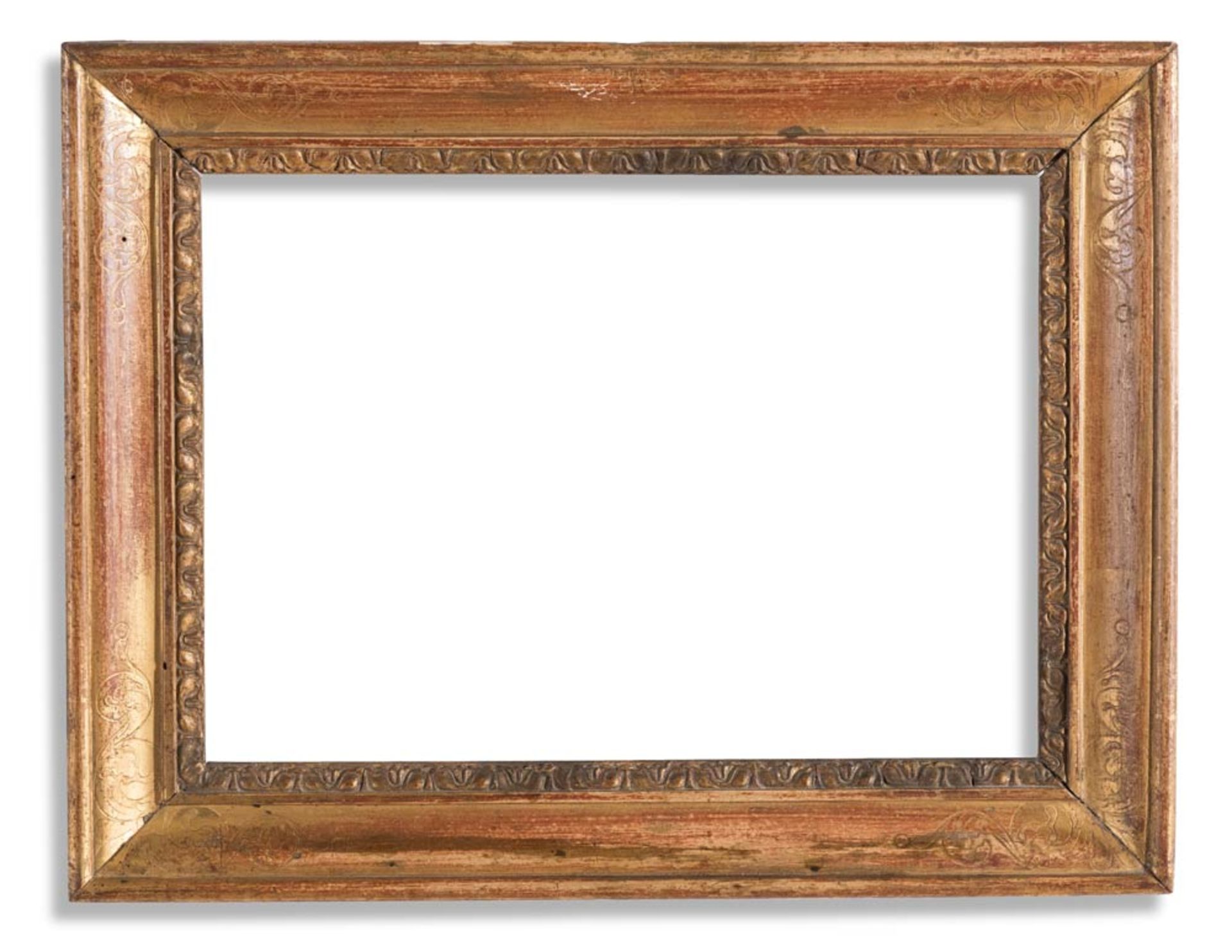 Carved and gilt wood frame, 19th Century.