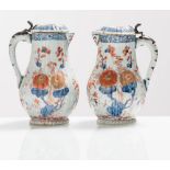 Imari, pair of porcelain chocolate pot, 19th Century.