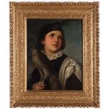 Late 18th - early 19th Century painter, "Ritratto di Nobile fanciullo con falco".