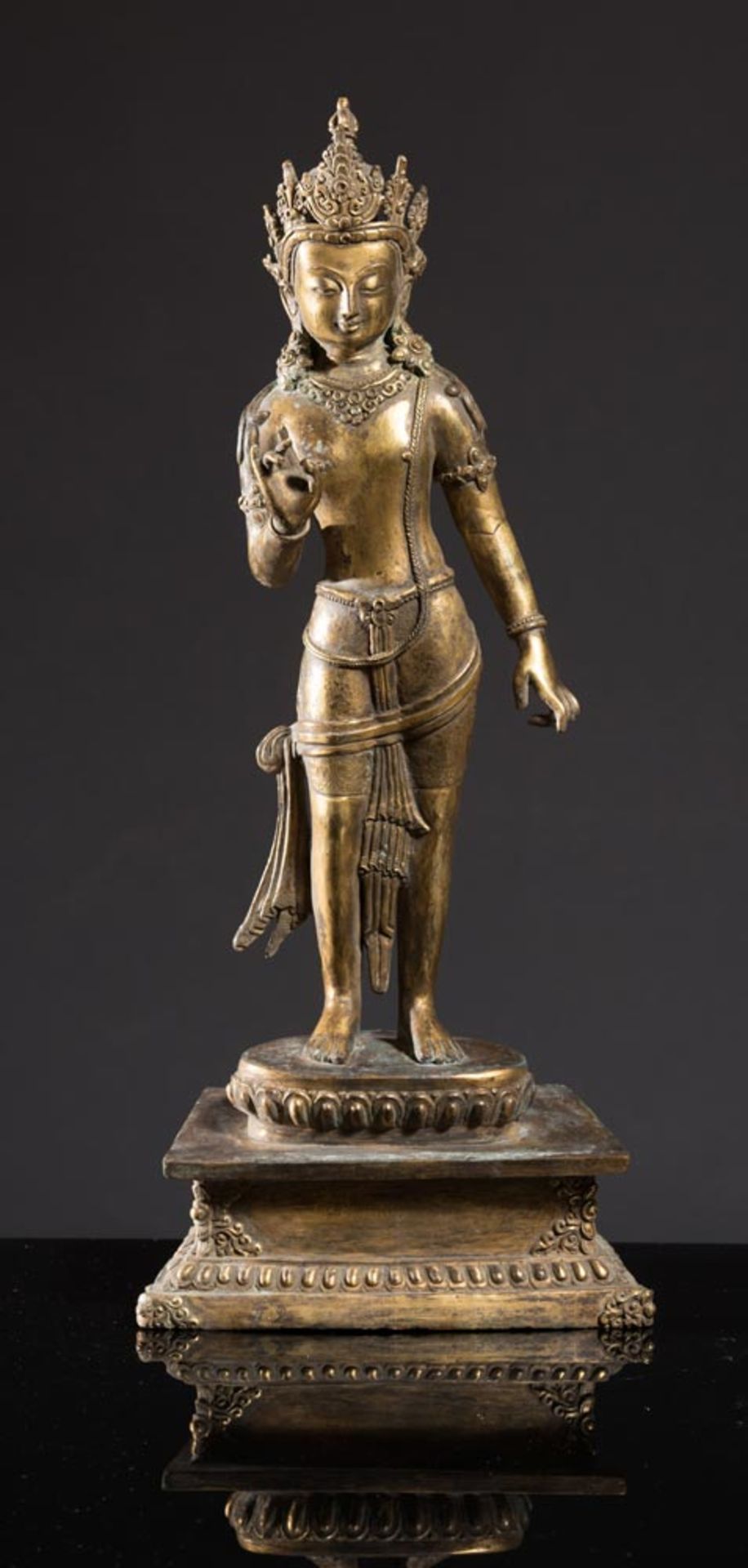 Bronze Buddha, Tibet, Qing Dinasty, 19th Century.