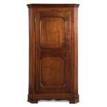 Walnut corner cupboard, 19th Century.