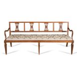 Carved walnut sofa, 19th Century.