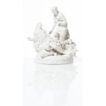 Capodimonte white pocelain sculpture, 19th Century, "Venere e Adone".