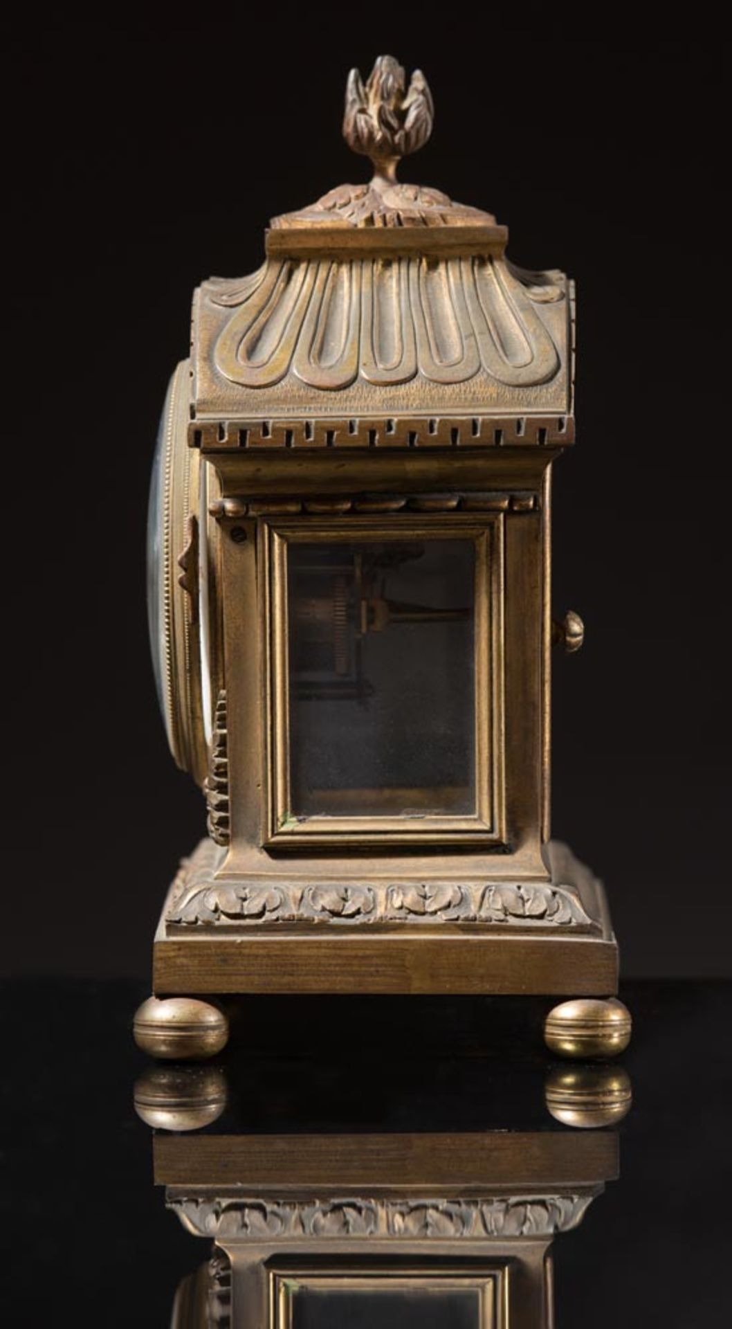 G. Megnin, gilt bronze table clock, France, 19th Century - Image 2 of 2