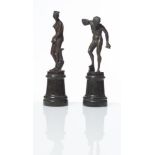 Pair of bronze sculpture, "Venere Anadiomene" - "Pan suona i cimbali", late 18th-early 19th Century