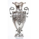 Silver vase, Alessandria, 20th Century