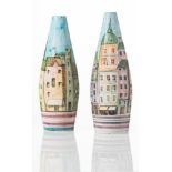 Pair of ceramic vases, Manufacture Minghetti, 1950s