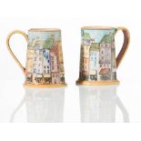 Pair of ceramic mugs, Manufacture Minghetti, 1950s