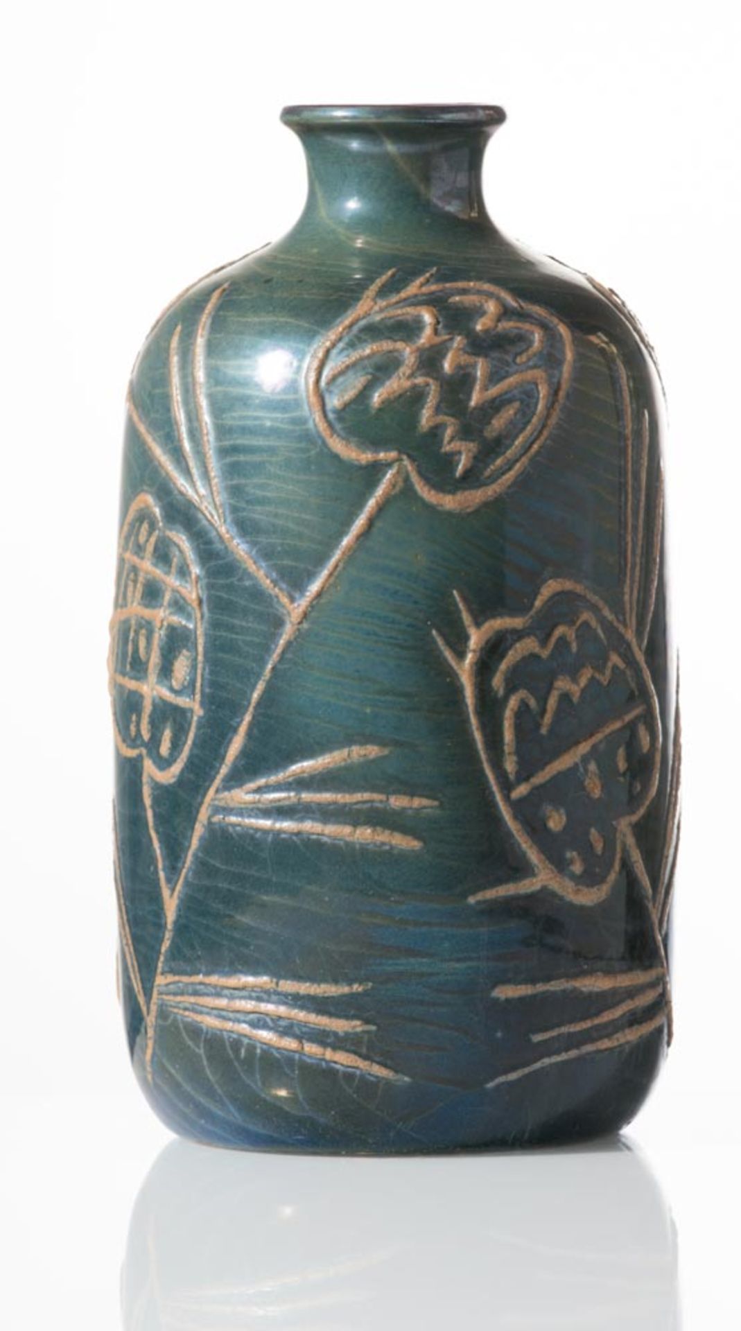 Guerrino Tramonti (Faenza 1915 - 1992), ceramic luster vase, 1950s