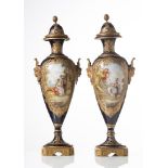 Pair of porcelain Sevres vase, France, 20th Century