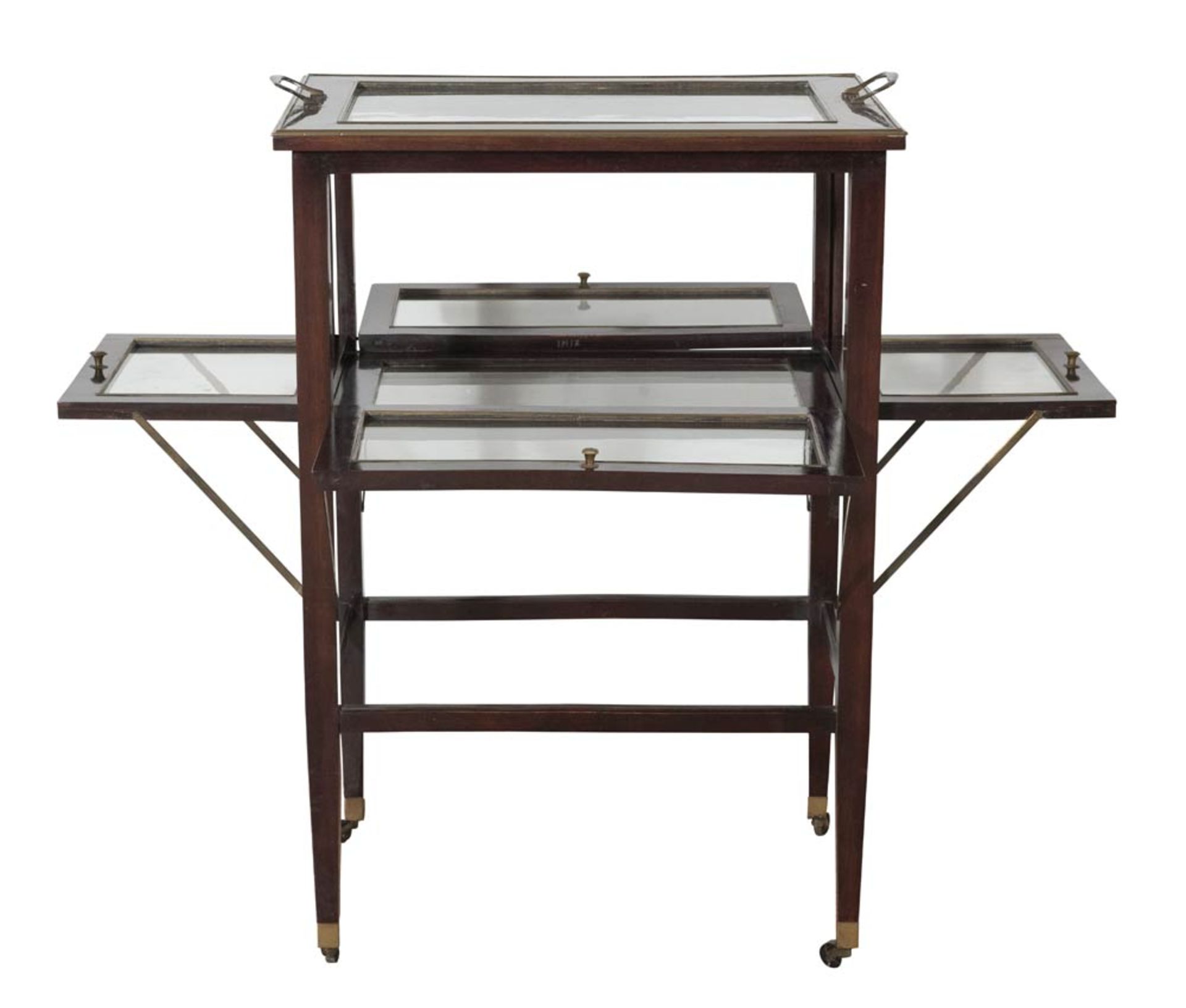 Mahogany and glass cart, early 20th Century. - Image 2 of 2