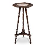 Small round table with ceramic top, 20th Century.