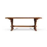 Walnut table, 20th Century, made by ancient elements.