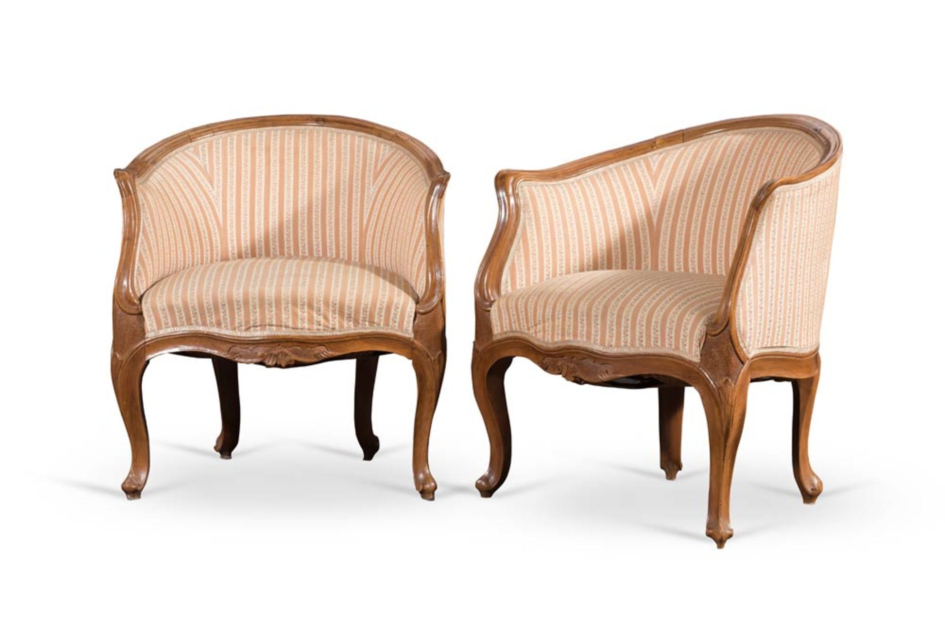 Pair of 'Pozzetto' armchairs, Luigi Filippo, late 19th Century.